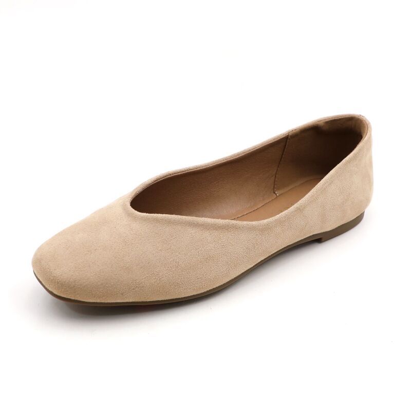 FC デザイン レディース シューズ サンダル ミニ FC Design Womens Classic Minimal RoundToe Ballet Flats for Everyday Beige
