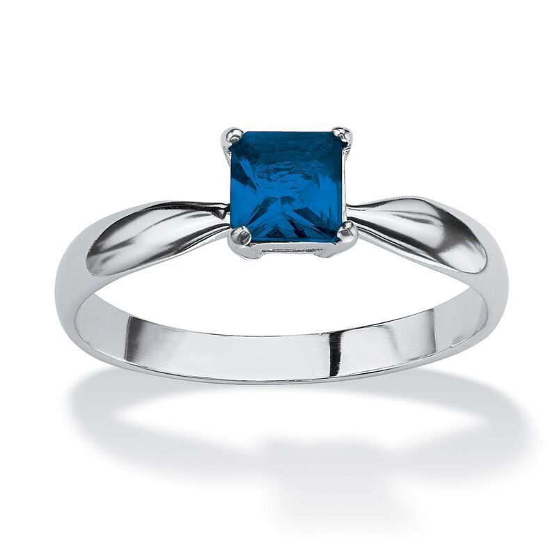 パームビーチジュエリー レディース アクセサリー リング PalmBeach Jewelry Sterling Silver Princess Cut Simulated Birthstone Sol