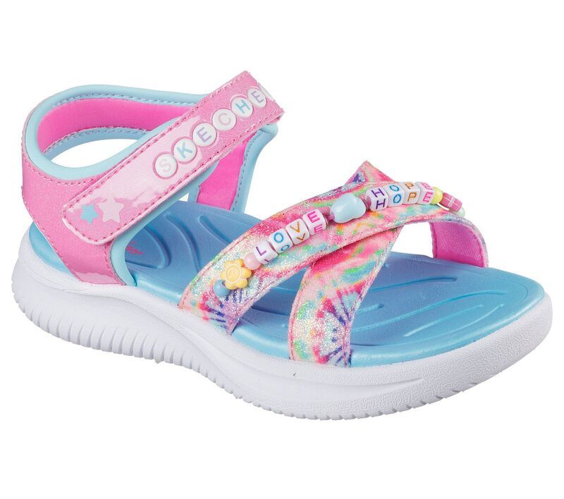 スケッチャーズ レディース シューズ サンダル Skechers Jumpsters Tie Dye BFFS Girls Sandals Pink Multi ピンク