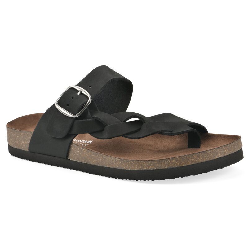 ホワイトマウンテン レディース シューズ サンダル White Mountain Crawford Womenslide Sandals Black Nubuck ブラック