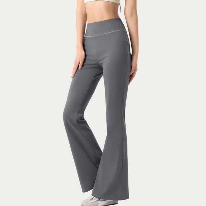 アンナカシ レディース ボトムス カジュアルパンツ ハイウエスト AnnaKaci Womens High Waist Flare Active Pants with Stretch Fabric S