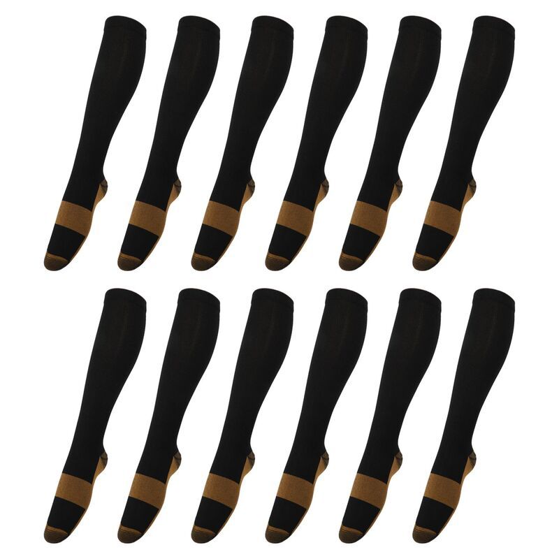 ユニークバーゲンズ レディース アンダーウェア 靴下 Unique Bargains 6 Pair Copper Socks Compression Socks For Women Forunning