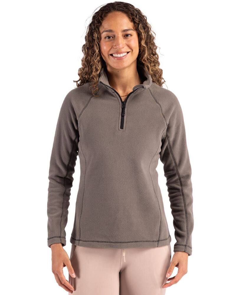 クリーク レディース アウター ジャケット・ブルゾン ハーフジップ フリース Clique Powderecycled Fleece Womens Quarter Zipullover Pure Sl