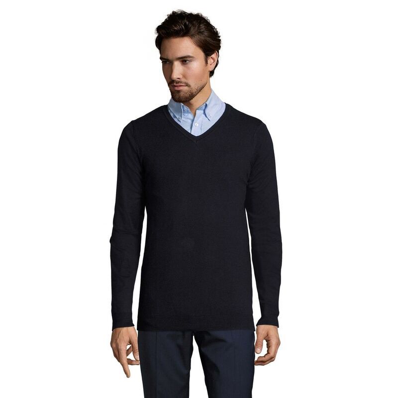 ソルズ レディース アウター ニット・セーター Vネック SOLS Mens Glory V Neck Sweater French Navy ネイビー