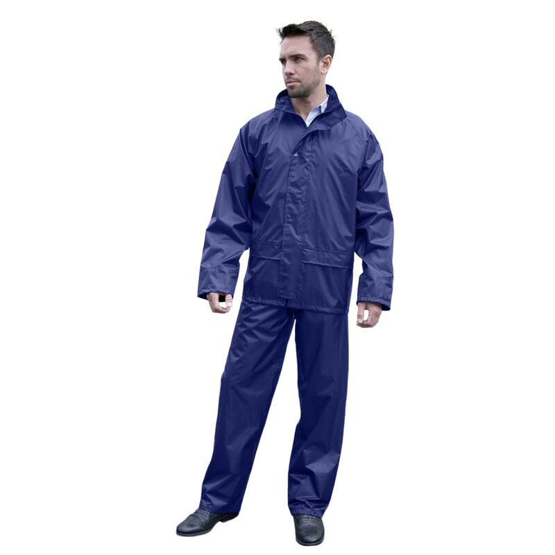 リザルト レディース アウター ジャケット・ブルゾン パンツ Result Mens Core Rain Suit Trousers And Jacket Set Royal