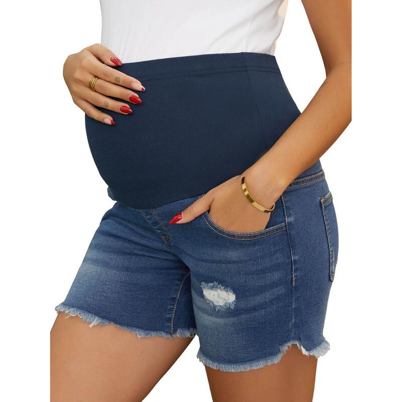 インスパイア シック レディース ボトムス ハーフパンツ・ショーツ ショートパンツ デニム マタニティ ジーンズ INSPIRE CHIC Womens Maternity Denim Shorts