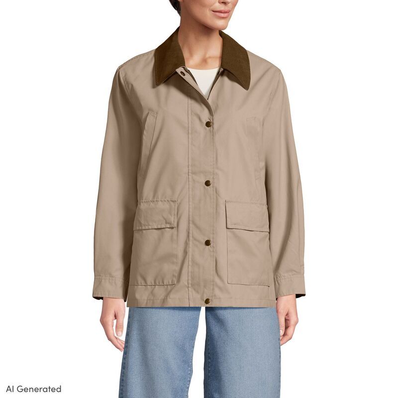 ランズエンド レディース アウター ジャケット・ブルゾン Womens Lands End Waxed Barn Jacket Soft Almond