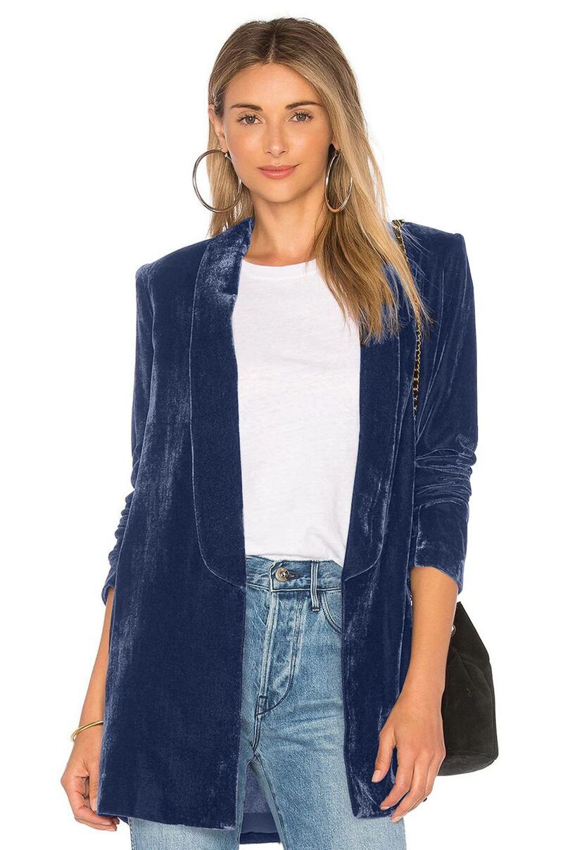 マキシスマーチ レディース アウター ジャケット・ブルゾン スリムフィット ベルベット カーディガン コート ブレザー Maxxis Merch Women s Velvet Blazer Cardi