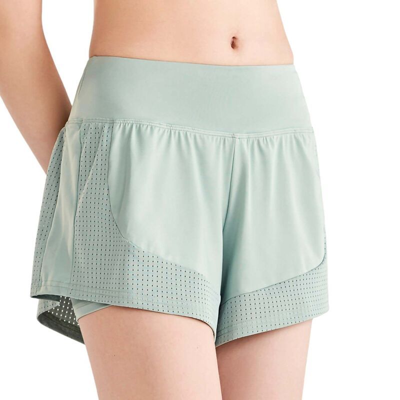 アンナカシ レディース ボトムス ハーフパンツ・ショーツ ショートパンツ AnnaKaci Womens Quick Dry Loose Running Shorts 2in1 Gym Green グ