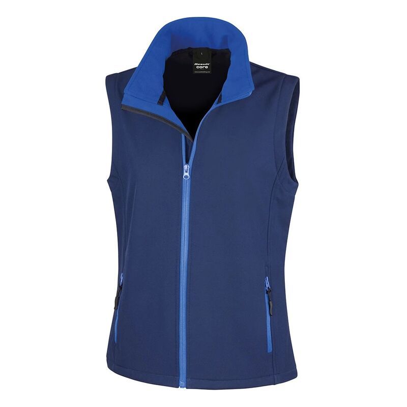リザルト レディース アウター ジャケット・ブルゾン Result WomensLadiesoftshell Body Warmer Navy And Royal Blue ネイビー
