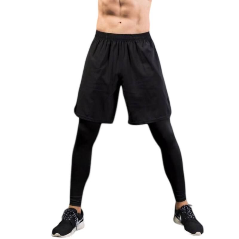 アンナカシ レディース ボトムス カジュアルパンツ ショートパンツ レギンス AnnaKaci Mens 2in1 Athletic Training Shorts with BuiltIn Comp