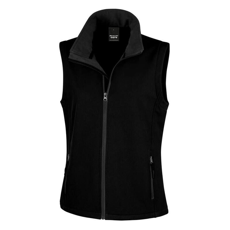 リザルト レディース アウター ジャケット・ブルゾン Result WomensLadiesoftshell Body Warmer Black ブラック