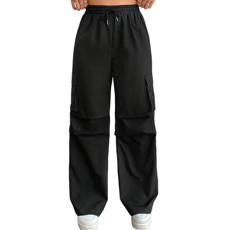 ジョイジョイ レディース ボトムス カジュアルパンツ ストレート カーゴパンツ JoyJoy Womens High Waistedrawstring Cargo Pants Casual Commu