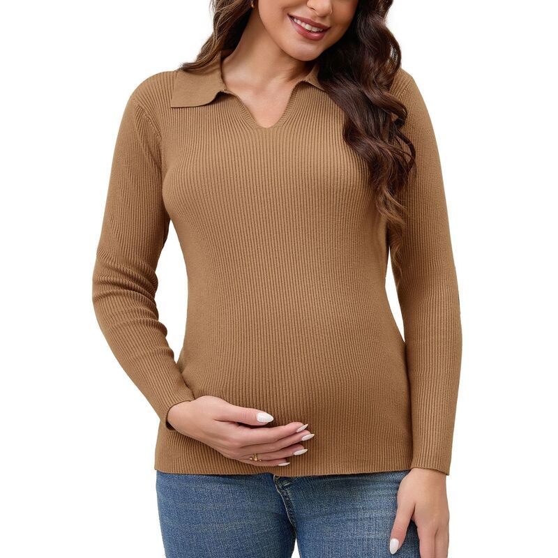 インスパイア シック レディース アウター ニット・セーター Vネック ダウン ブラウス マタニティ INSPIRE CHIC Womens Maternity Topsweater Long Sle