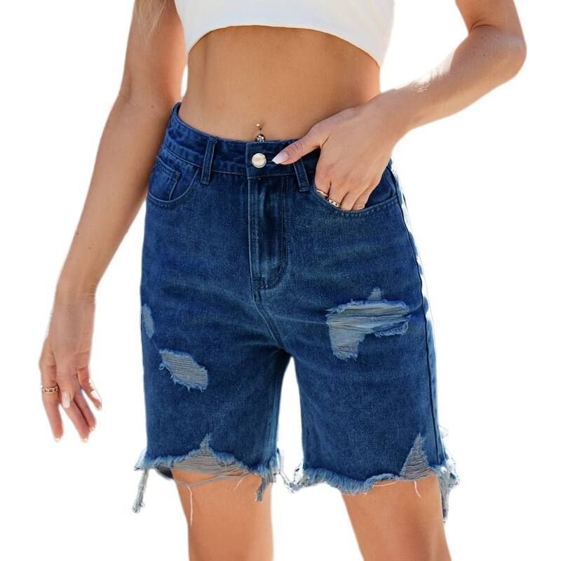 エリートスピリット レディース ボトムス ハーフパンツ・ショーツ ハイウエスト ショートパンツ デニム EliteSpirit Womens High Waist Distress Denim Sho