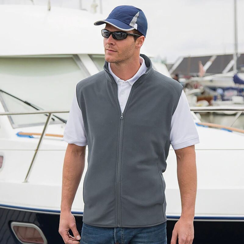 リザルト レディース アウター ニット・セーター ジレ フリース Result Core Mens Micro Fleece Gilet Charcoal チャコール