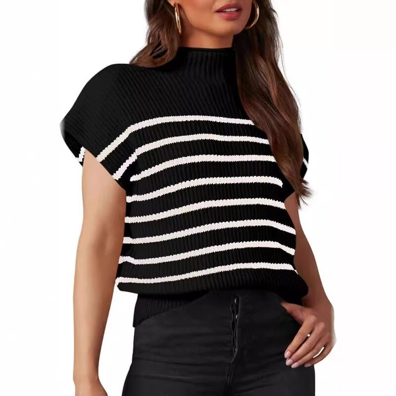 クリアフラワー レディース アウター ニット・セーター モックネック リブ キャップ ブラウス ClearFlower Womens Ribbed Knit Sweater Pullover Mock