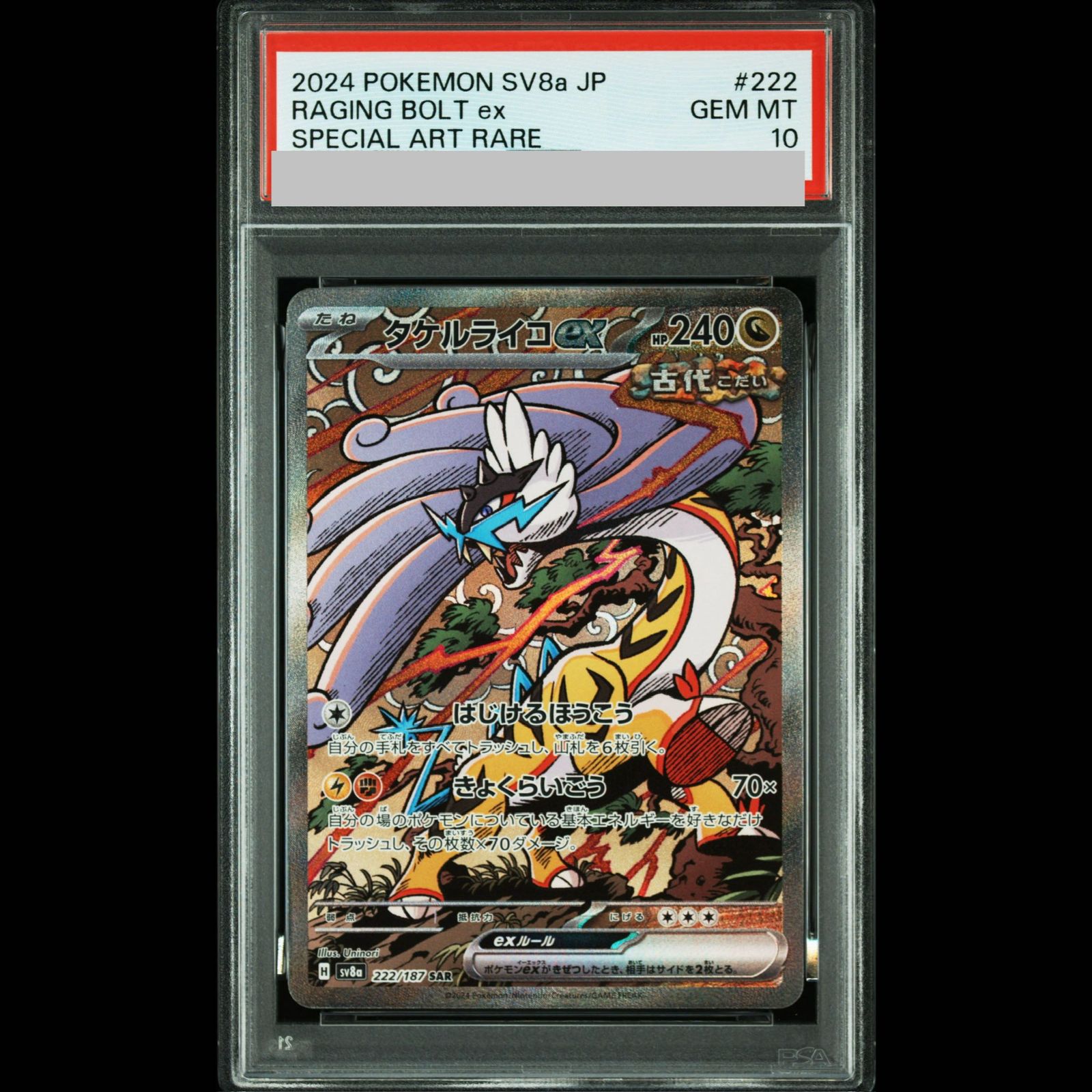 PSA10】タケルライコex SAR 222/187 1枚 - メルカリ