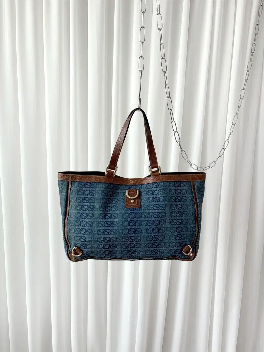 グッチ デニム アビー Dリング トートバッグ