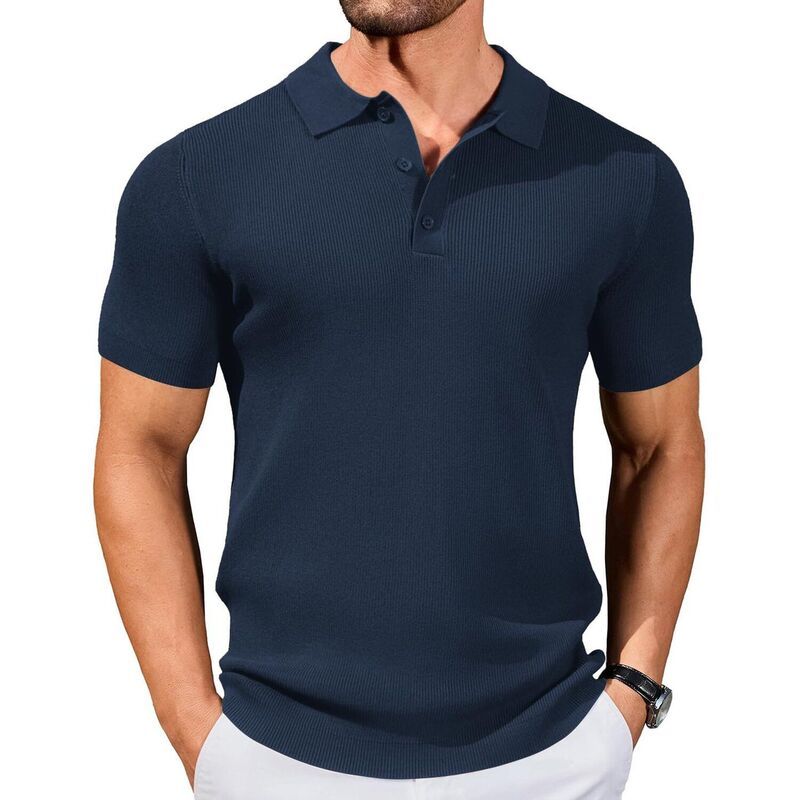 クーファンディ レディース トップス Tシャツ スリムフィット ポロシャツ リブ セーター ニット COOFANDY Polo Sweaters for Men Slim Fit Short Slee