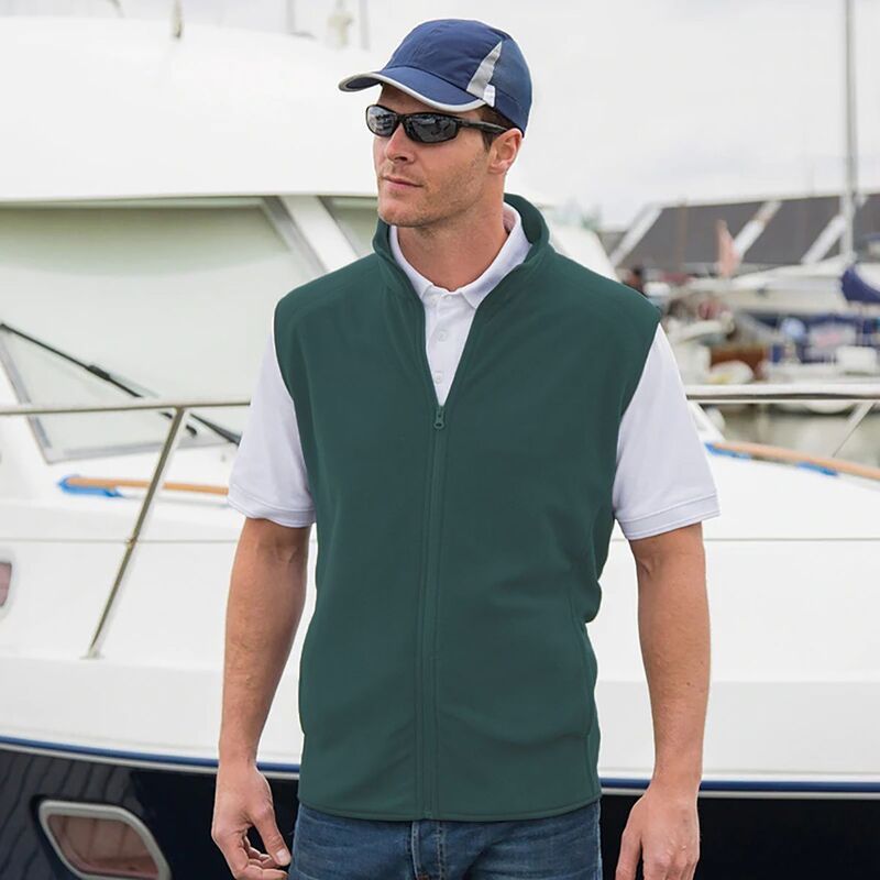 リザルト レディース アウター ニット・セーター ジレ フリース Result Core Mens Micro Fleece Gilet Forest フォレスト
