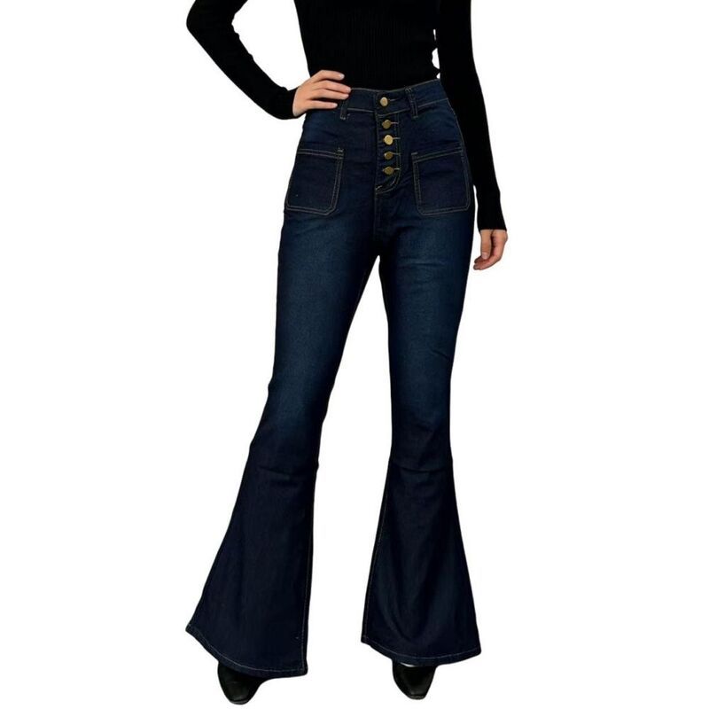 イエスファッション レディース ボトムス デニムパンツ ジーンズ Yesfashion Womens High Waisted Flare Jeans Button Denim Bell Bottom 10,486円