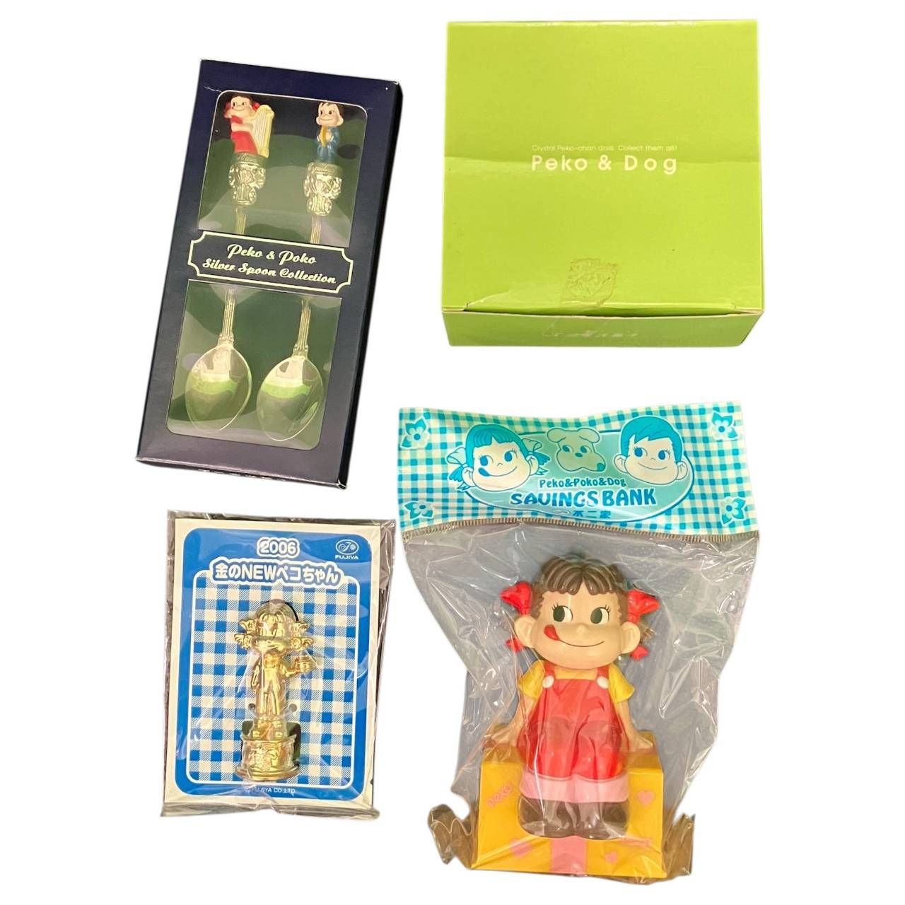 【匿名配送】ペコちゃんグッズセット 長】未開封ペコちゃんセット！ ペコファミリークラブ ミニフィギュア×4