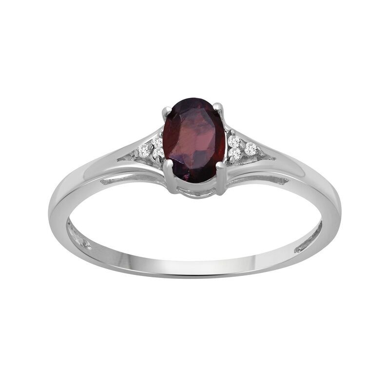 ジュエルエクセス レディース アクセサリー リング Jewelexcessterling Silver Oval Gemstone Diamond Accent Fashion Ringenuine