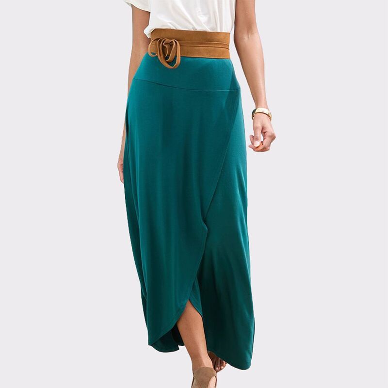 ラスカーナ レディース ボトムスカート マキシ Lascana Womens Wrap Look Maxi Skirteal ティール