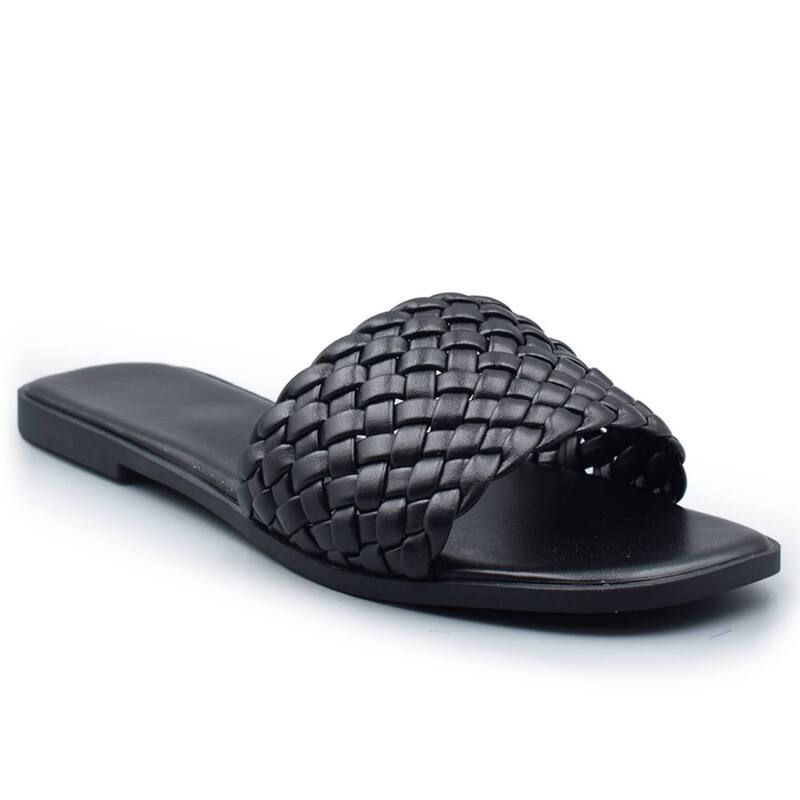ヘンリーフェレーラ レディース シューズ サンダル Henry Ferrera Woven WomenslipOn Sandals Black ブラック