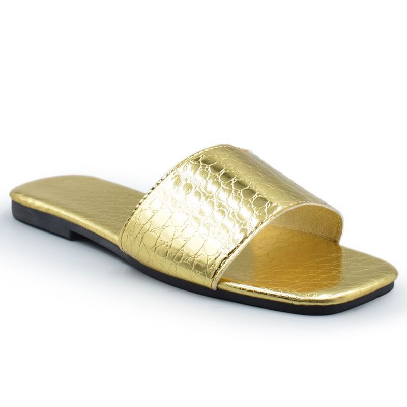 ヘンリーフェレーラ レディース シューズ サンダル トール Henry Ferrera Dora Womens Metallic Slide Sandals Gold ゴールド