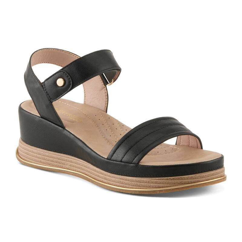 パトリシア レディース シューズ サンダル Patrizia Sahil Womens Adjustable Wedge Sandals Black ブラック