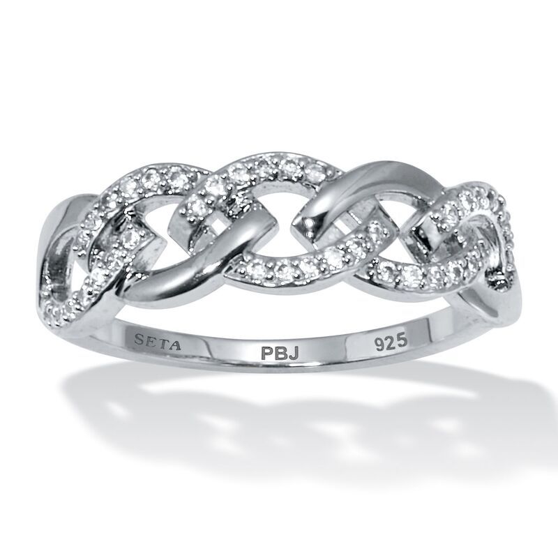 パームビーチジュエリー レディース アクセサリー リング PalmBeach Jewelry 21 TCW Round Cubic Zirconia PlatinumPlated Sterling S