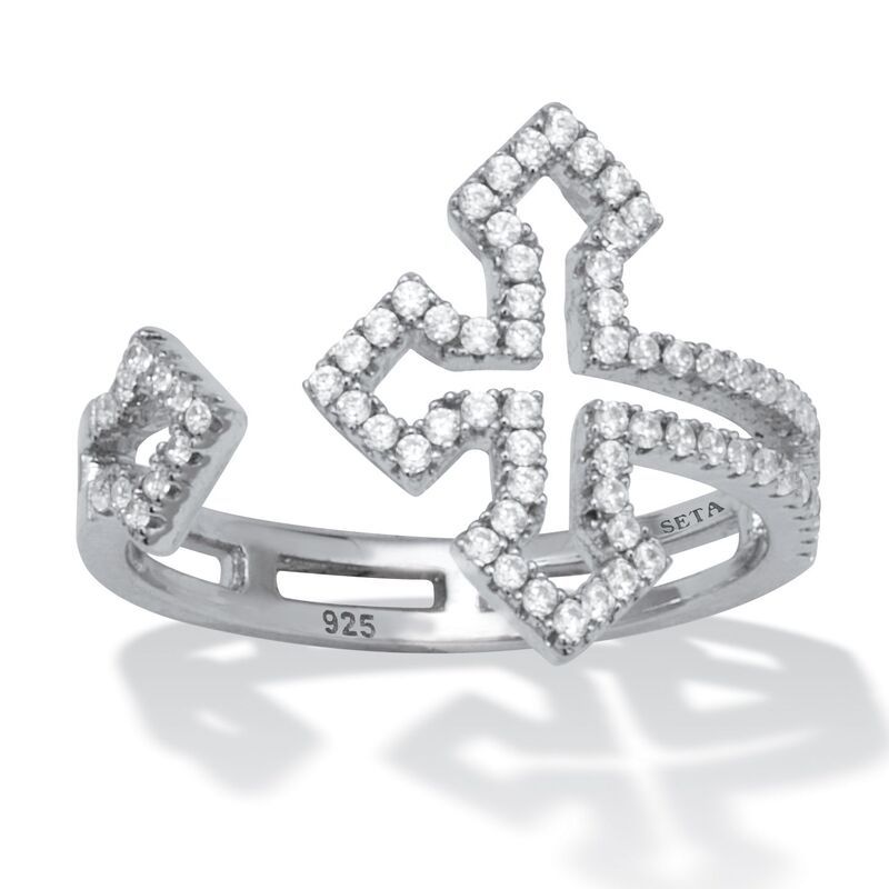 パームビーチジュエリー レディース アクセサリー リング PalmBeach Jewelry 35 TCW Round Cubic Zirconia Sterling Silver Gothicros