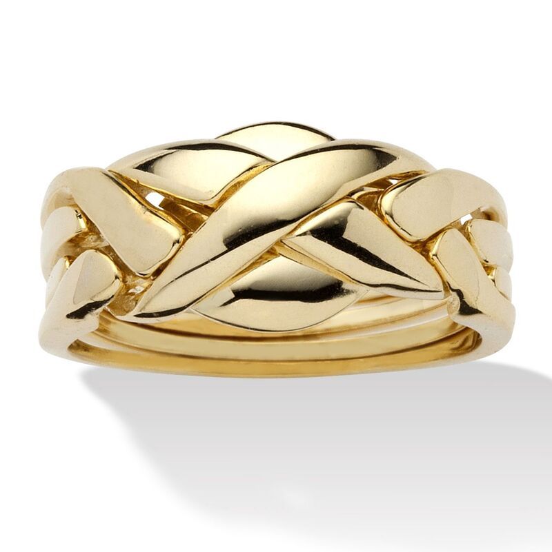 パームビーチジュエリー レディース アクセサリー リング PalmBeach Jewelry Braided Puzzle Ringold ゴールド