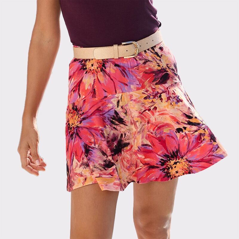 ラスカーナ レディース ボトムスカート Lascana Womens Flared Skort Pink Printed ピンク