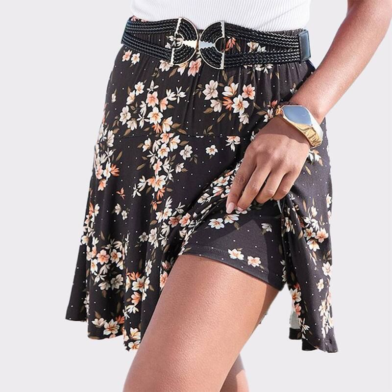 ラスカーナ レディース ボトムスカート Lascana Womens Flared Skort Navy And Coral ネイビー