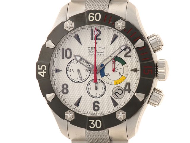 ZENITH ゼニス デファイ クラシック クロノエアロ SS 03.0526.4000 腕時計 ステンレススチール ホワイト 自動巻き メンズ【中古】