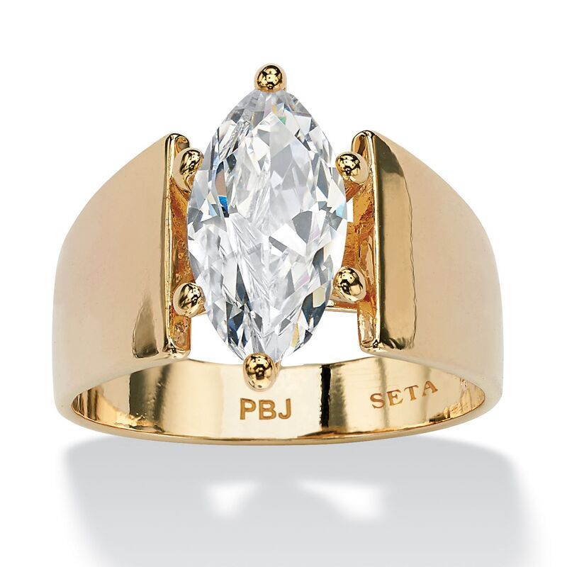 パームビーチジュエリー レディース アクセサリー リング PalmBeach Jewelry 248 TCW MarquiseCut Cubic Zirconia Solitaire Ringold