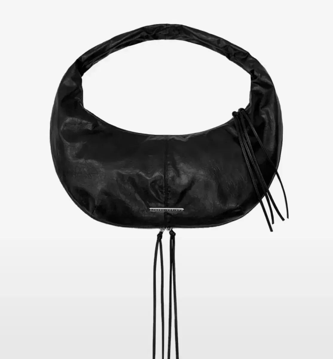 トリミングバード ジッパー HOBO BAG ブラック