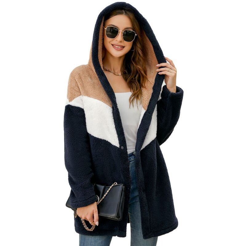イエスファッション レディース アウター ニット・セーター パッチワーク カーディガン コート フリース Yesfashion Womens Fleece Cardigan Patchwork Flu