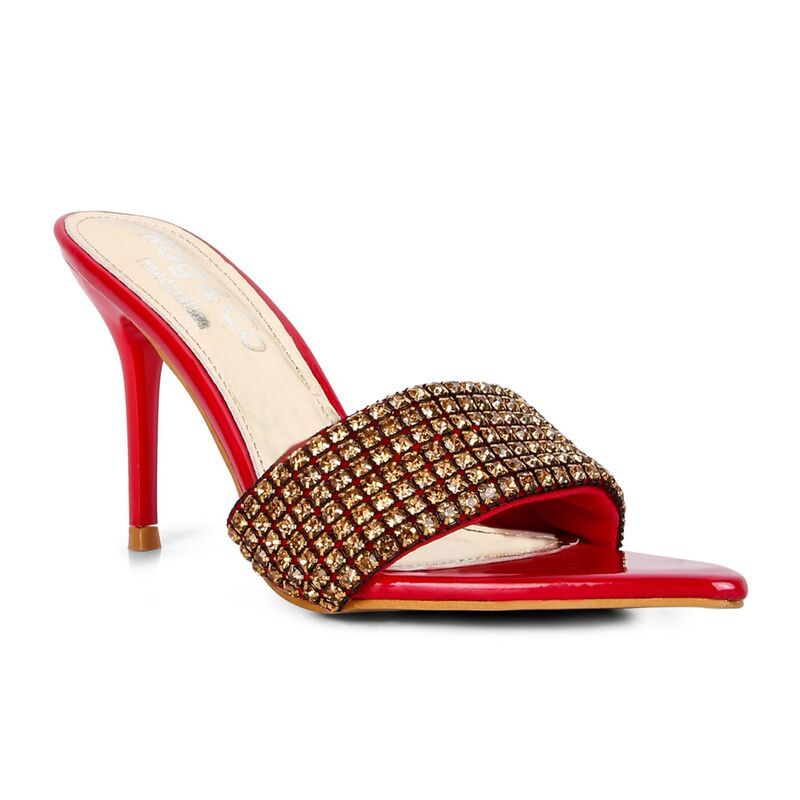 ラグアンドコー レディース シューズ パンプス サンダル Rag Co Adina Womens Rhinestone Dressandals Red レッド