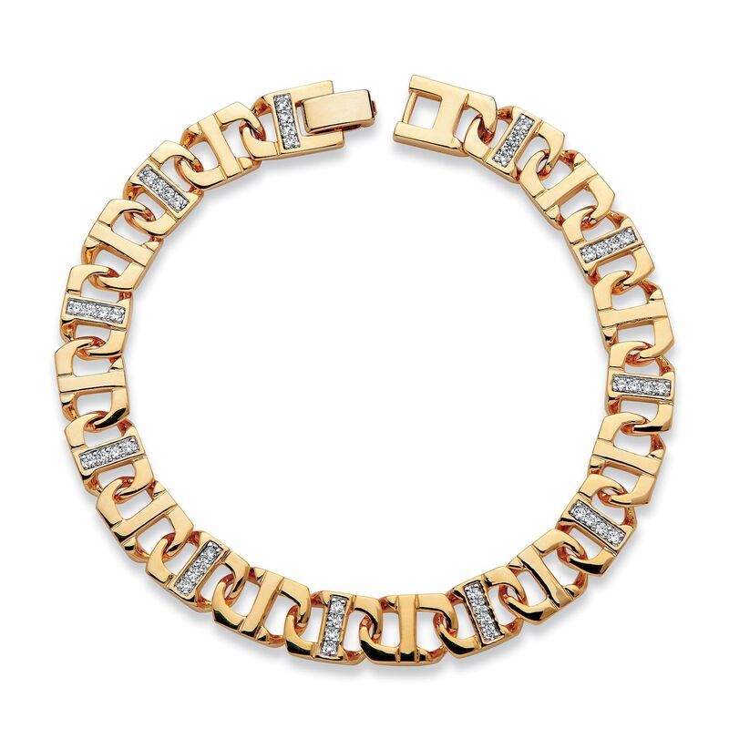 パームビーチジュエリー レディース アクセサリー ブレスレット・バングル・アンクレット PalmBeach Jewelry Mens 110 TCW Cubic Zirconia 10 mmarine