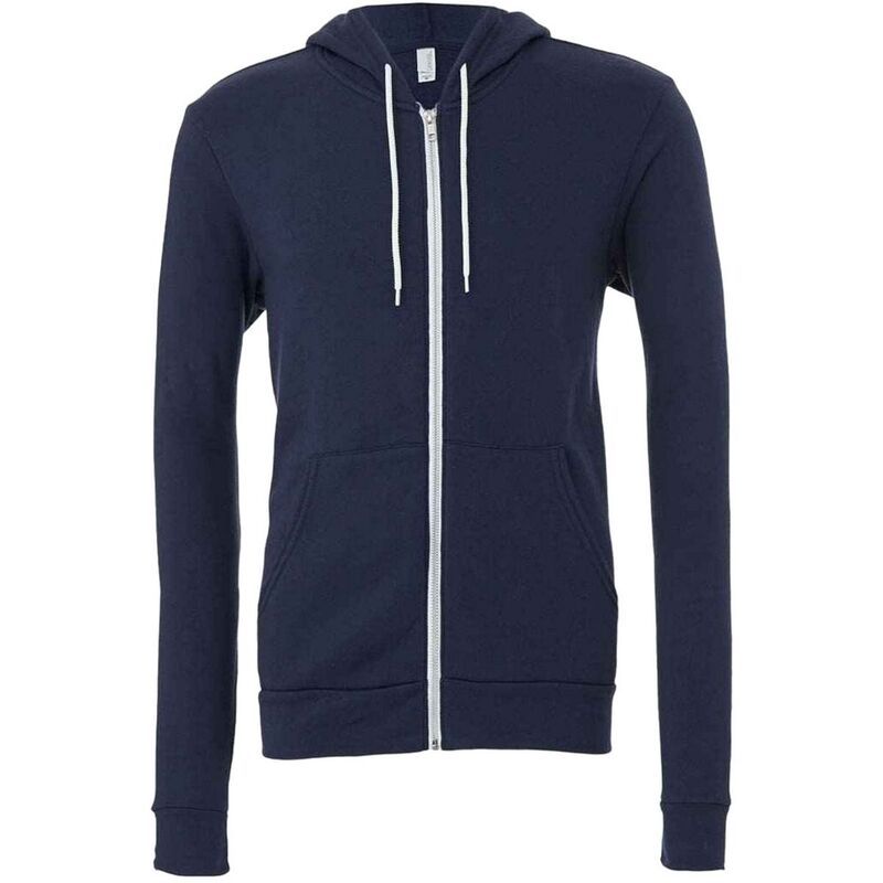 ベラキャンバス レディース アウター ニット・セーター パーカー BellaCanvas Bella Canvas Adults Unisex Full Zip Hoodie Navy ネイビー
