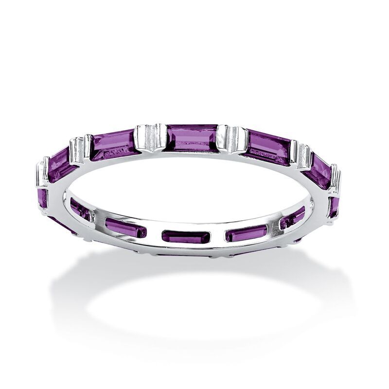 パームビーチジュエリー レディース アクセサリー リング PalmBeach Jewelry Simulated Birthstone Sterling Silver Eternity Band Fe