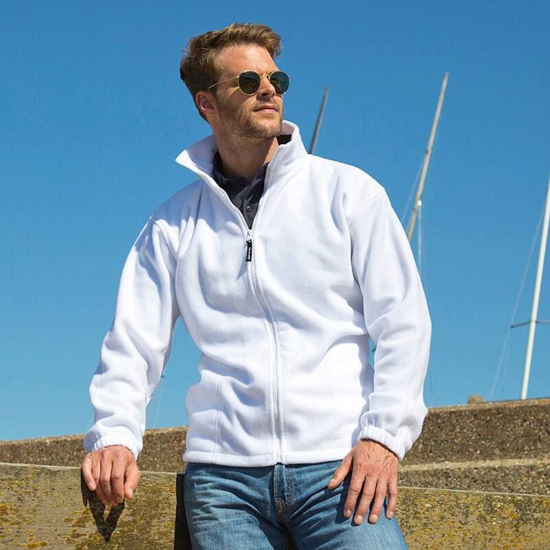 リザルト レディース アウター ジャケット・ブルゾン フリース Result Mens Full Zip Active Fleece Anti Pilling Jacket White ホワイト