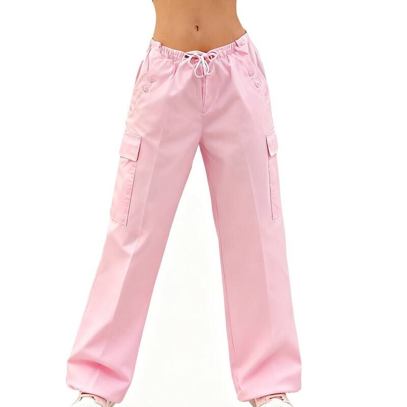 クリアフラワー レディース ボトムス カジュアルパンツ ドローコードウエスト ジョガーパンツ ClearFlower Womens Cargo Joggers Fashion Drawstring W