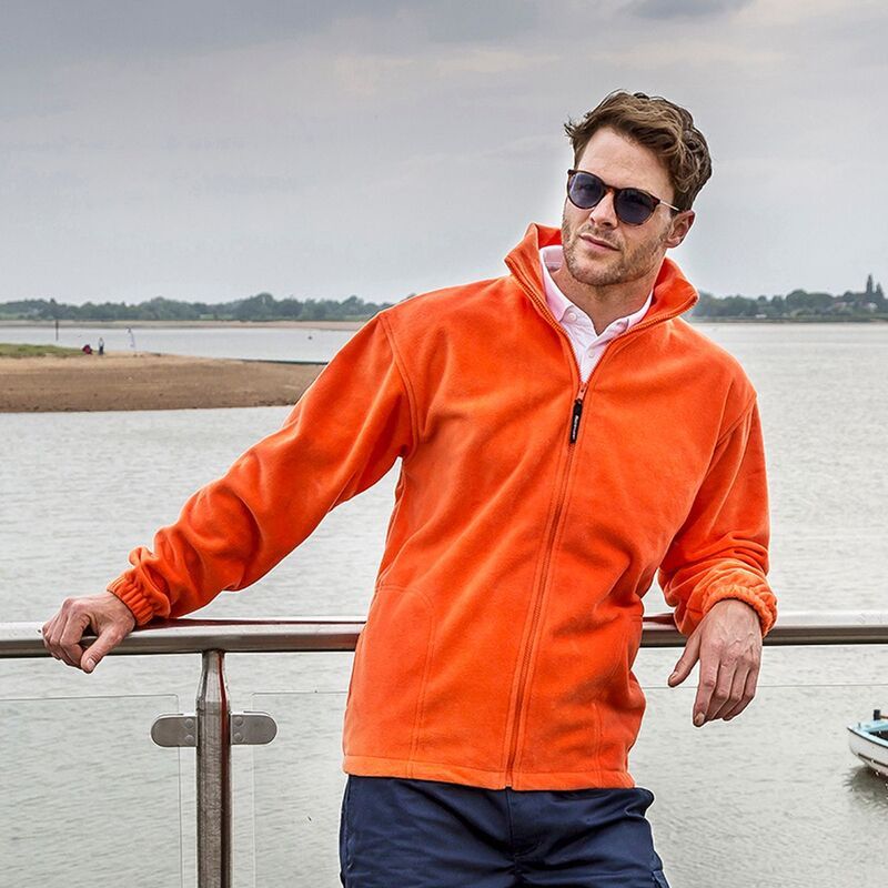 リザルト レディース アウター ジャケット・ブルゾン フリース Result Mens Full Zip Active Fleece Anti Pilling Jacket Orange オレンジ