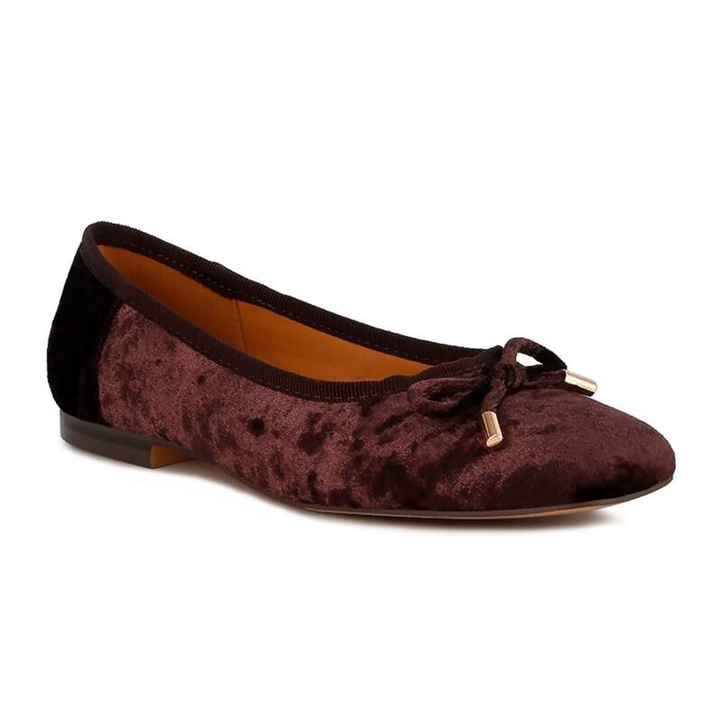 ラグアンドコー レディース シューズ サンダル ベルベット Rag Co Buckrose Ballerinas Womens Velvet Bow Flats Brown ブラウン