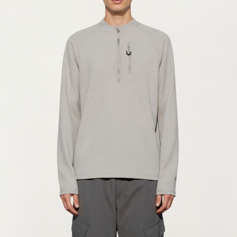 アンナカシ レディース アウター ジャケット・ブルゾン ハーフジップ モックネック ニット フリース AnnaKaci Mens Long Sleeve Quarter Zip Fleece Pull